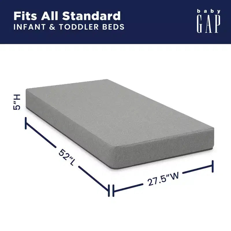 TrueSleep 2-Stage Deluxe Crib and Toddler Mattress, Waterproof, Greenguard Gold Certified, Firm, Foam, Memory Foam