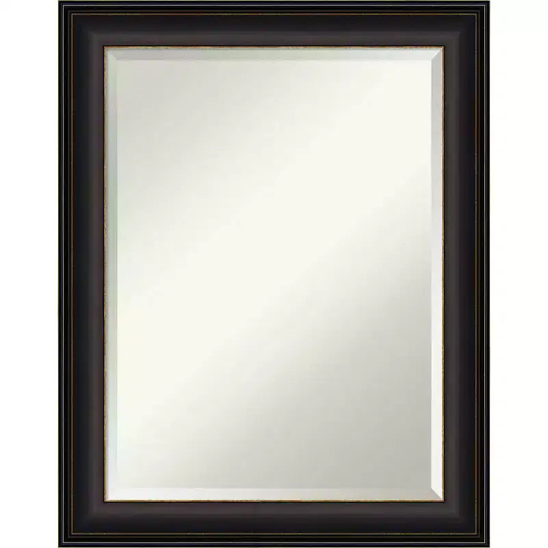 22" x 28" Trio Framed Wall Mirror Oil Rubbed Bronze - Amanti Art: Modern Beveled Glass, No Assembly Required