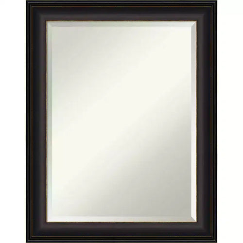 22" x 28" Trio Framed Wall Mirror Oil Rubbed Bronze - Amanti Art: Modern Beveled Glass, No Assembly Required