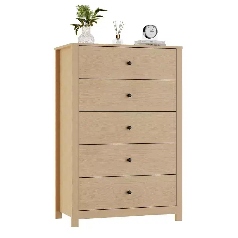 5 Drawer Dresser for Bedroom, Wood Storage Chest with Deep Drawers, Modern Simple Dresser for Living Room Hallway