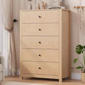 5 Drawer Dresser for Bedroom, Wood Storage Chest with Deep Drawers, Modern Simple Dresser for Living Room Hallway