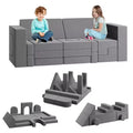 22-Piece Modular Kids Play Sofa, Soft Foam Toddler Couch & Activity Playmat Furniture, Washable 2-Seater Convertible Lounge Chair for Playroom
