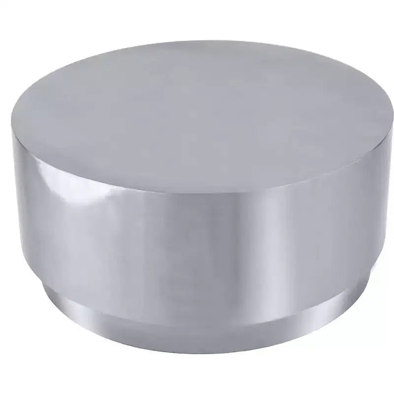 Stainless Steel Drum Coffee Table