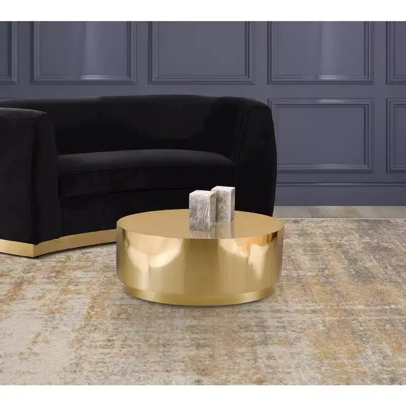 Stainless Steel Drum Coffee Table