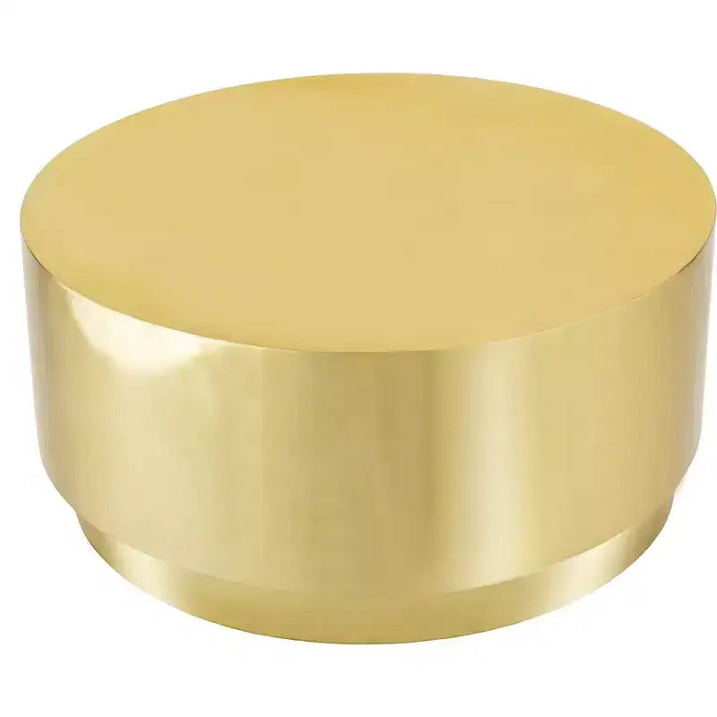 Stainless Steel Drum Coffee Table