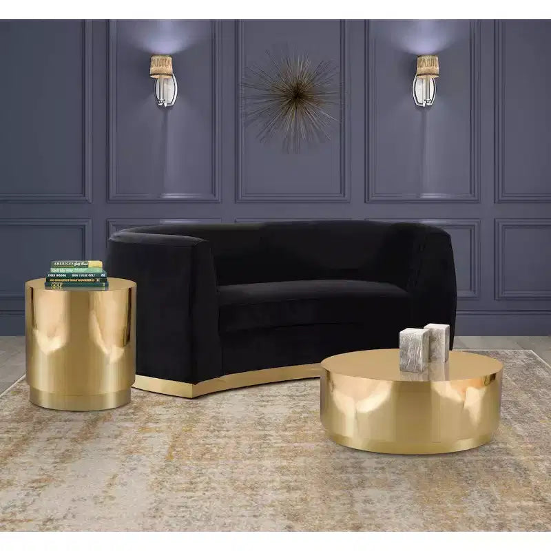 Stainless Steel Drum Coffee Table