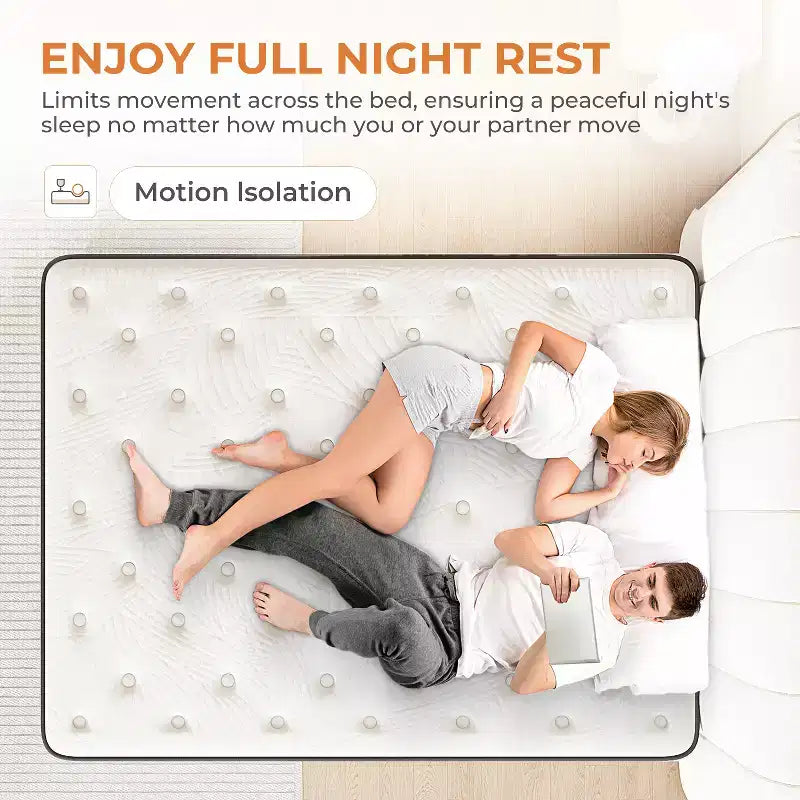 Matelas hybride à mémoire de forme mi-ferme de 10/12/14/16 pouces infusé de gel rafraîchissant