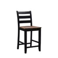 Bonham Ladder Back Counter Height Barstool Black - Linon