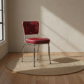 Lucy Diner Chair Zodiac Dark Cherry - Richardson Seating: Vinyl Upholstery, Metal Frame, No Assembly Required