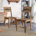 2pk Hoverton Open Back Mango Wood Dining Chairs Warm Natural Tone - Furniture Of America: Rustic Side Chair
