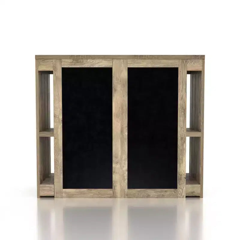 Table de bar de ferme 9 étagères chêne vieilli 47,2"