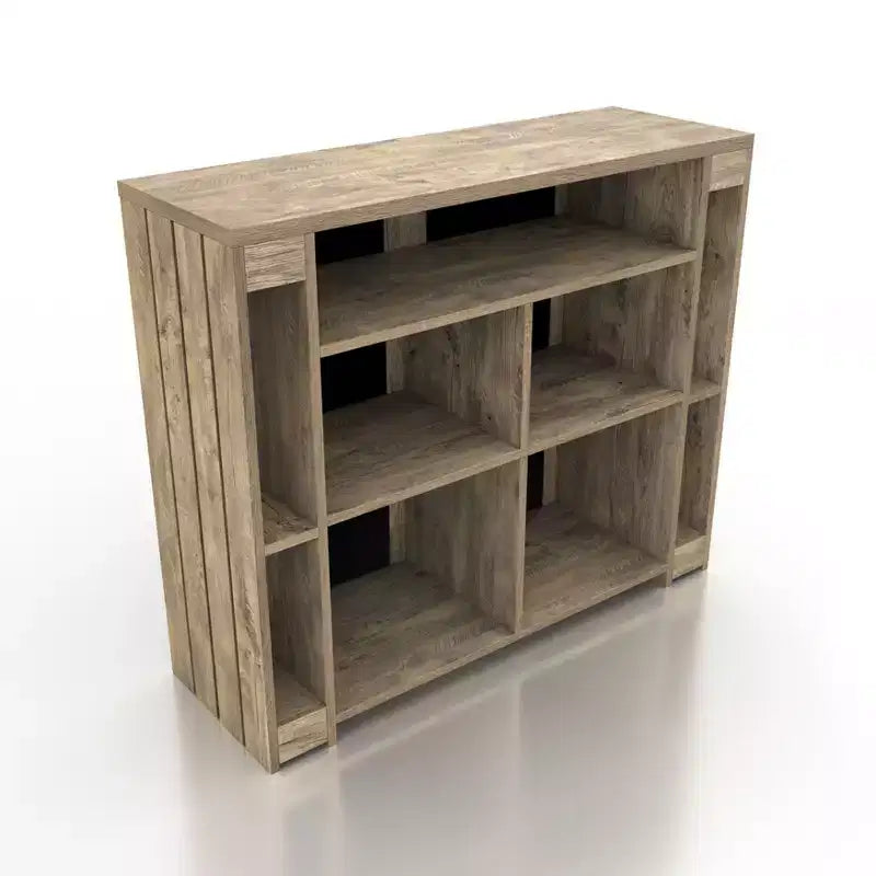 Table de bar de ferme 9 étagères chêne vieilli 47,2"