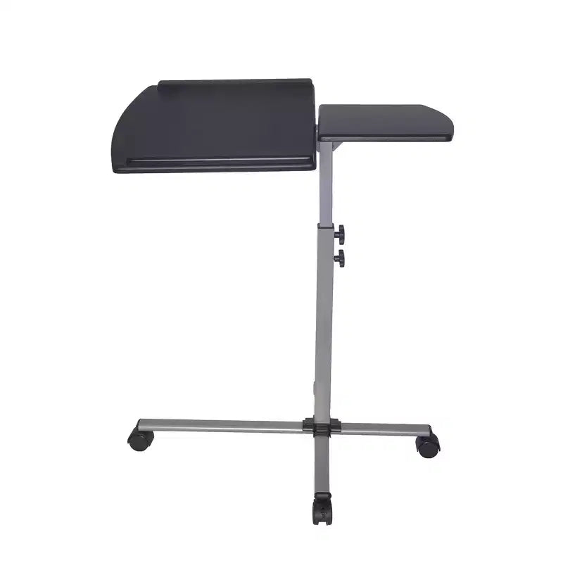 Chariot mobile pour ordinateur portable en acier graphite noir – Station de travail réglable et roulante avec roues verrouillables