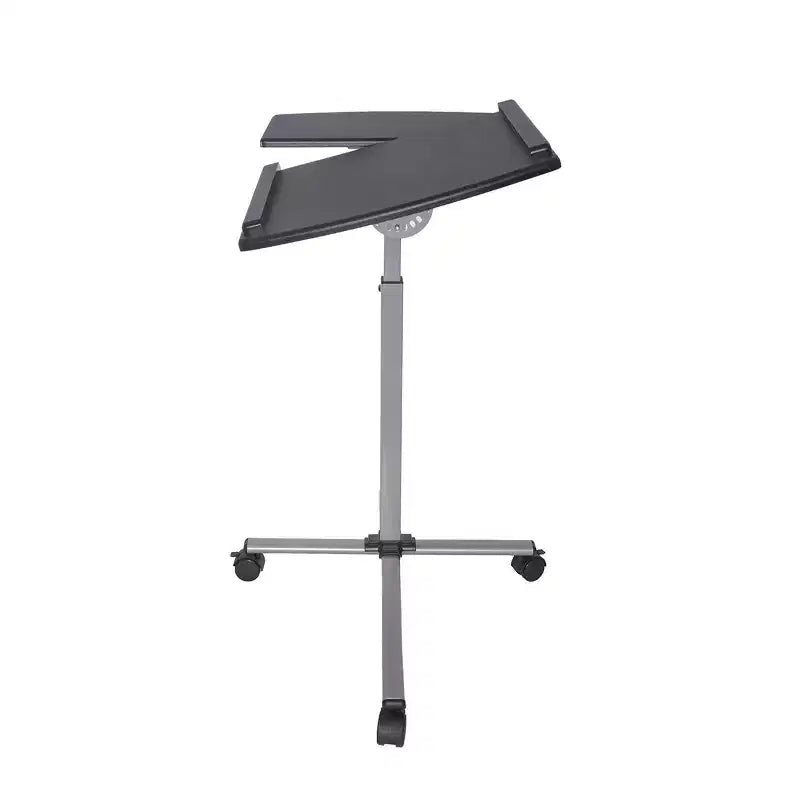 Chariot mobile pour ordinateur portable en acier graphite noir – Station de travail réglable et roulante avec roues verrouillables