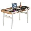 Compact Computer Desk with Multiple Storage Walnut - Techni Mobili: Modern Office Furniture with Cable Management