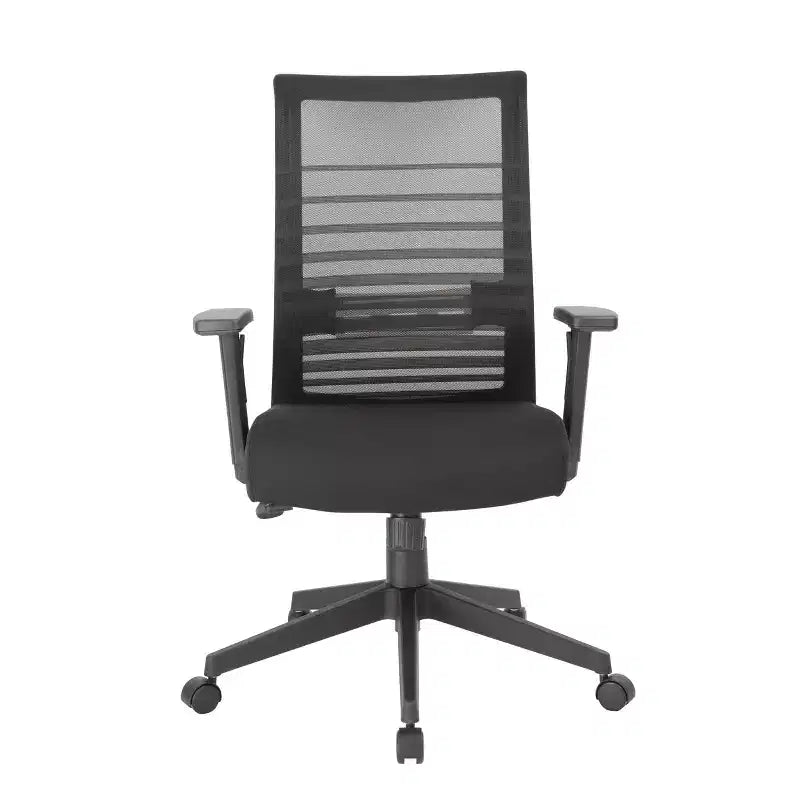 Mesh Task Chair Black - Synchro-Tilt, Adjustable Arms, 275lbs Capacity