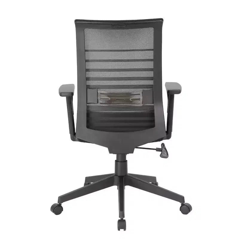 Mesh Task Chair Black - Synchro-Tilt, Adjustable Arms, 275lbs Capacity