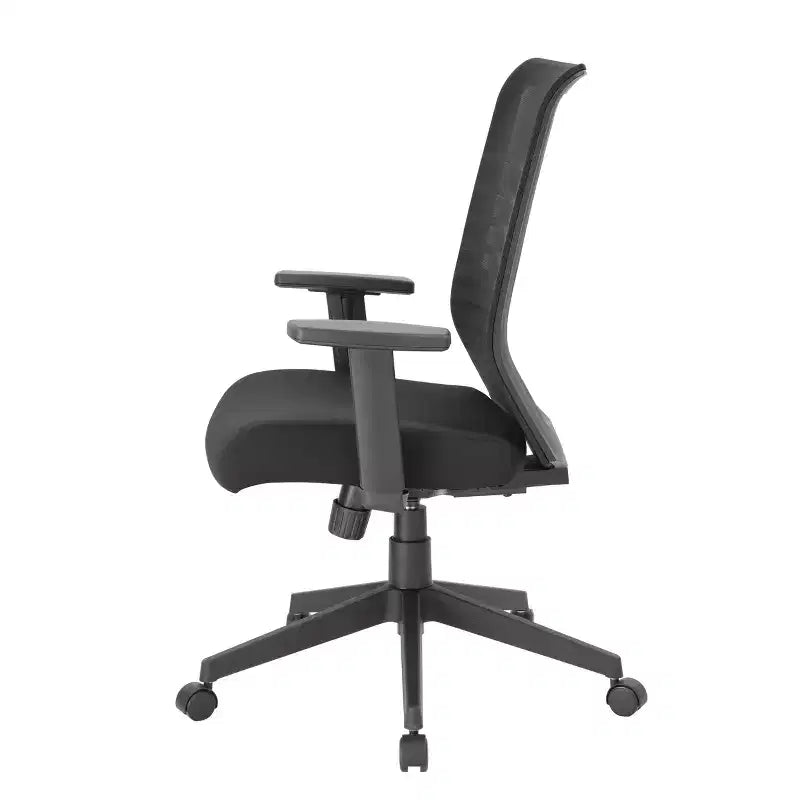 Mesh Task Chair Black - Synchro-Tilt, Adjustable Arms, 275lbs Capacity