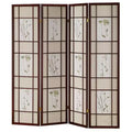 4 Panel Shoji Screen Cherry - Ore International