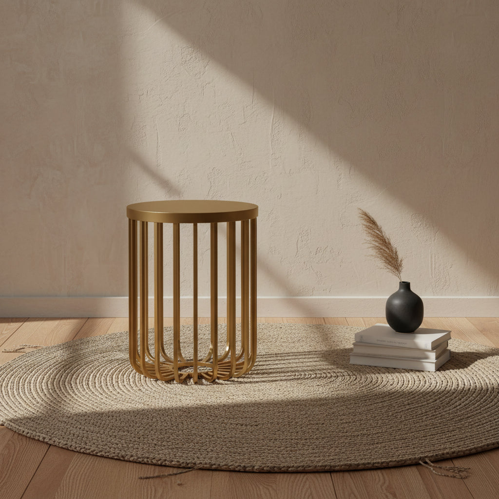 Kibara Cage Side Table Brass - Threshold™