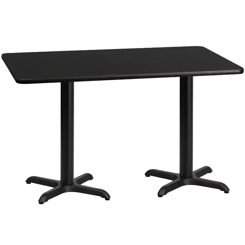 30'' x 60'' Rectangular Laminate Table Top with 22'' x 22'' Table Height Bases