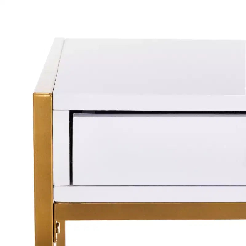 1 Drawer Desk - DSK2209 - White/Gold
