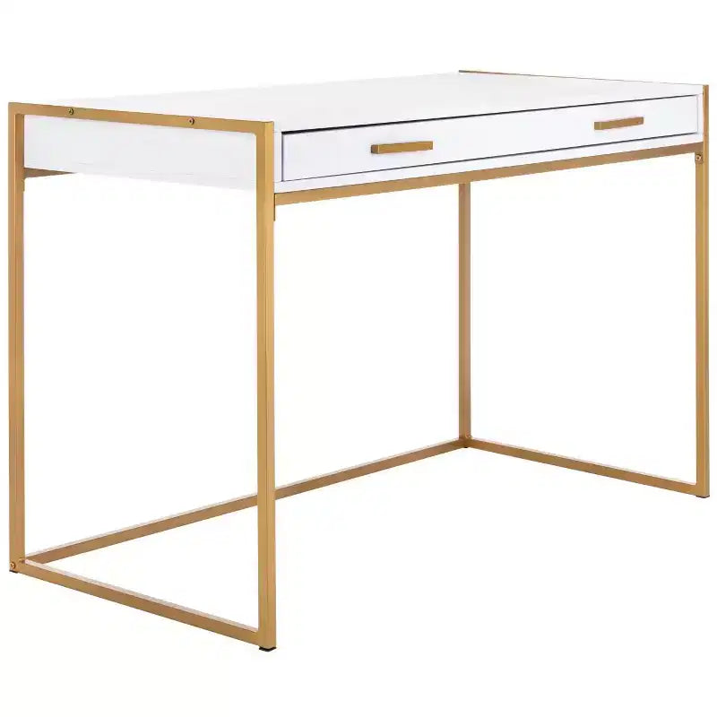 1 Drawer Desk - DSK2209 - White/Gold