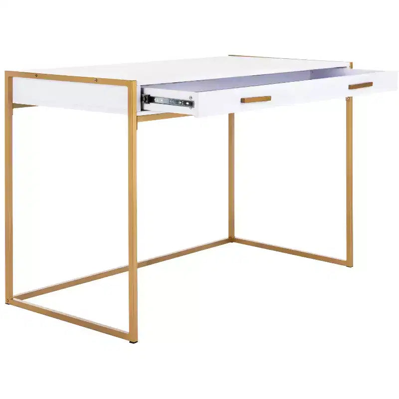 1 Drawer Desk - DSK2209 - White/Gold