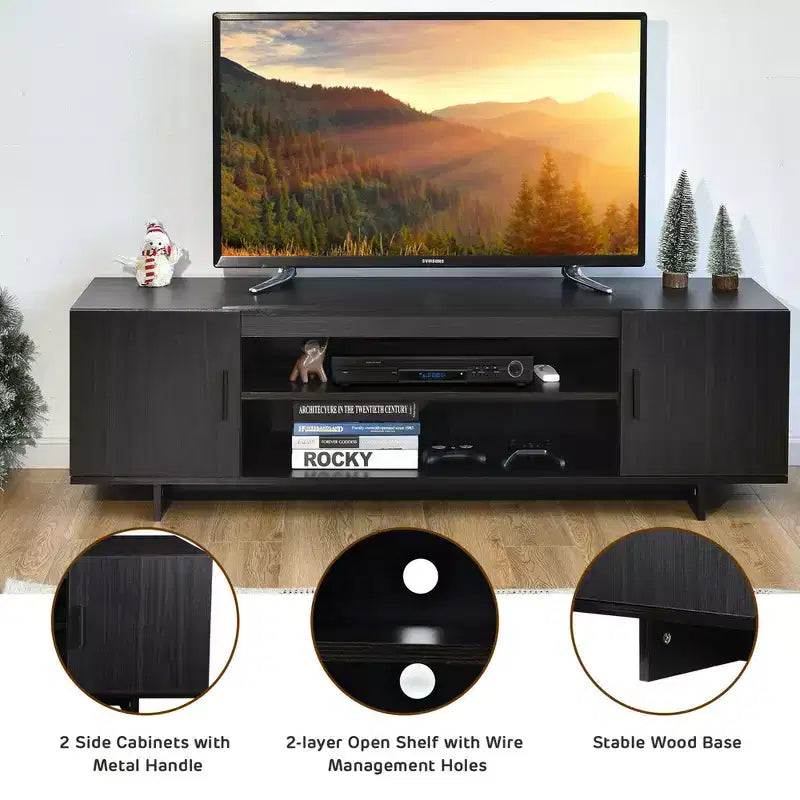 Modern TV Stand Media Entertainment Center for TV's up To 65'' w/Storage Cabinet