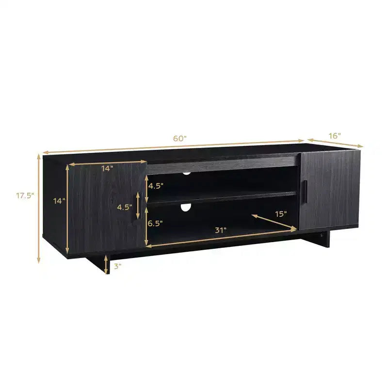 Modern TV Stand Media Entertainment Center for TV's up To 65'' w/Storage Cabinet