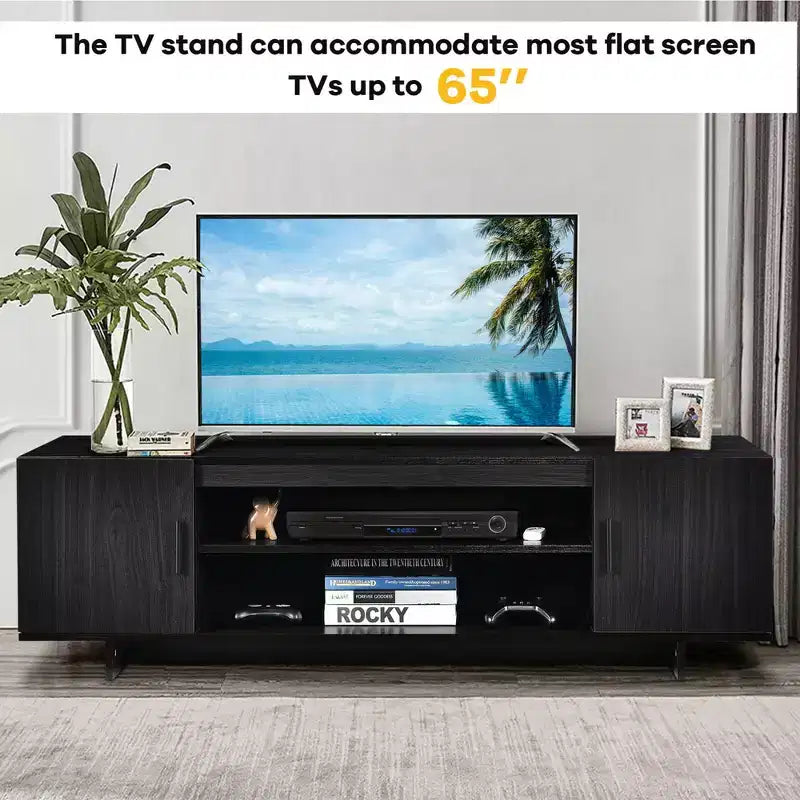 Modern TV Stand Media Entertainment Center for TV's up To 65'' w/Storage Cabinet
