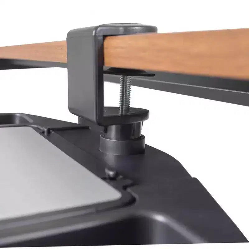 Clamp On 360 Degrees Swivel Out Mouse Tray With Storage For Desks And Tables Up To 1.5" Thick