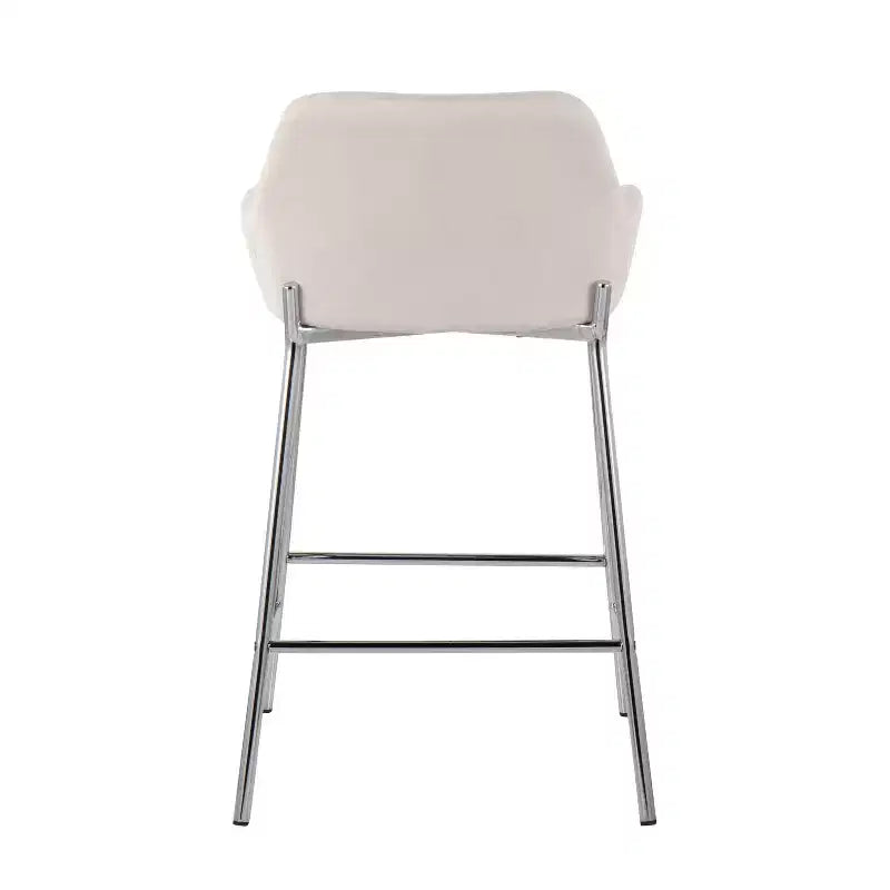 Tabourets de bar à hauteur de comptoir en métal/polyester