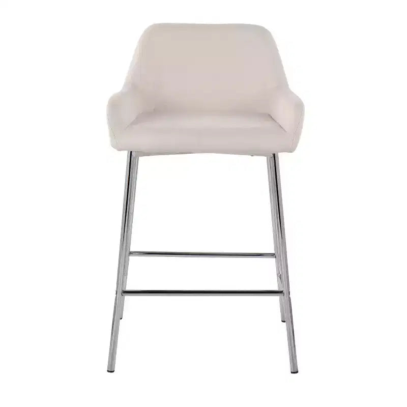 Tabourets de bar à hauteur de comptoir en métal/polyester