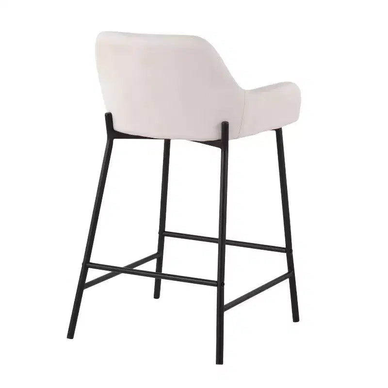 Tabourets de bar à hauteur de comptoir en métal/polyester