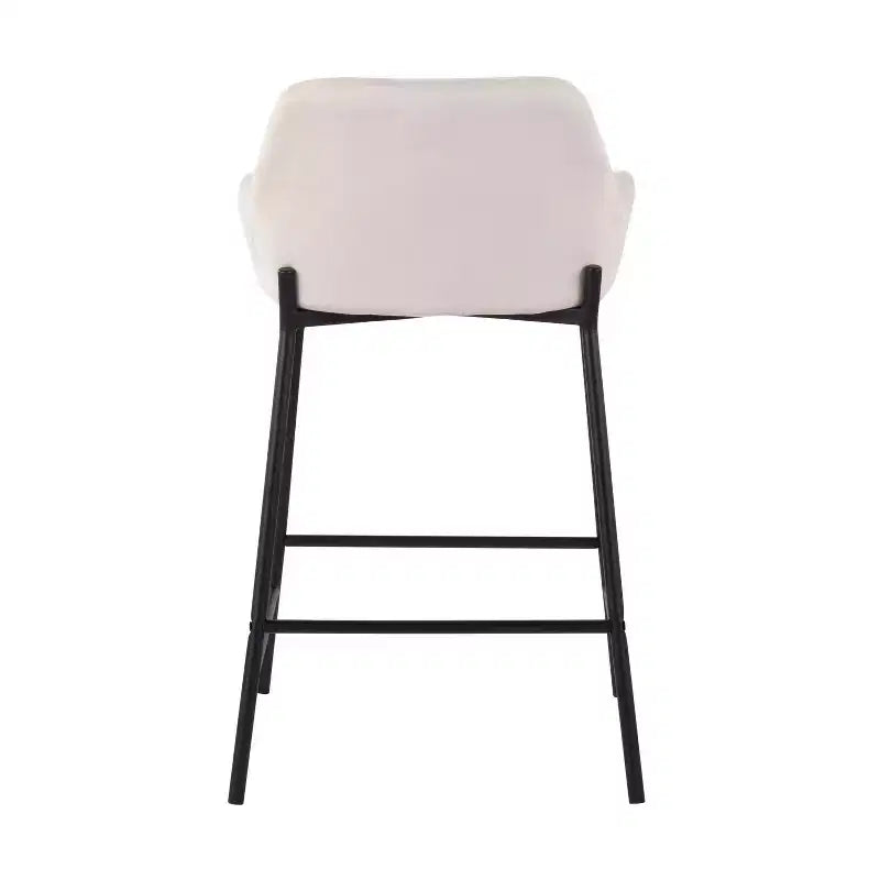Tabourets de bar à hauteur de comptoir en métal/polyester