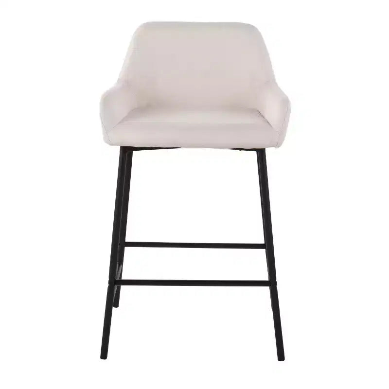 Tabourets de bar à hauteur de comptoir en métal/polyester
