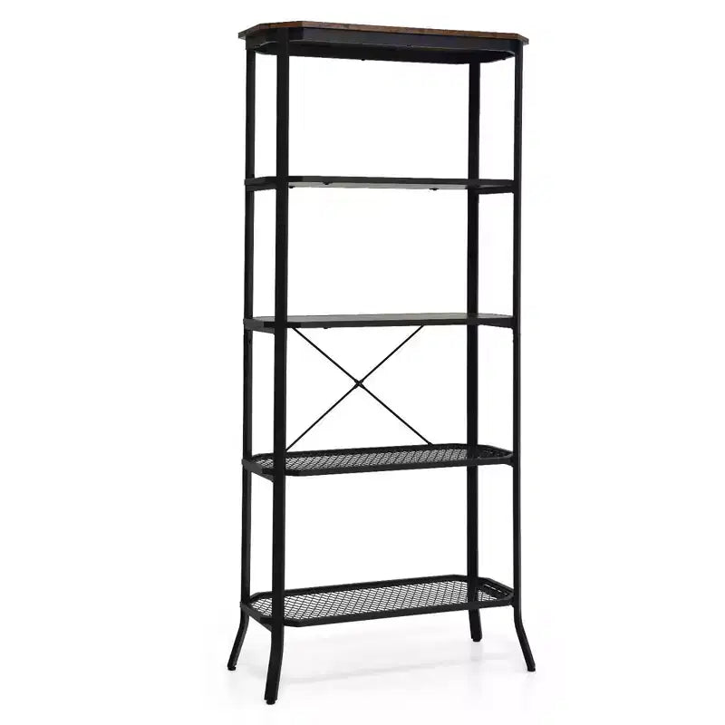 5 Tier Bookshelf Standing Storage Shelf Unit for Kitchen Living Room Office