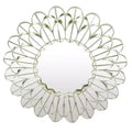 Northlight 31 Champagne Gold Sunflower Round Wall Mirror