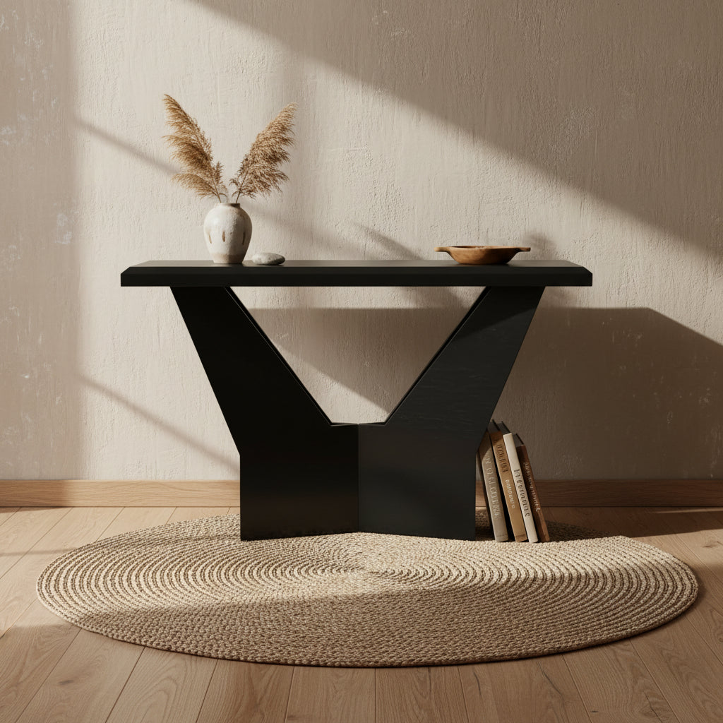 Manke Tempered Glass Top Insert Sofa Table - miBasics