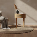 Jennifer Taylor Home Cabana 18 Round Cane Rattan Storage Side Table