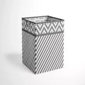 Bacati - Diamond Gray/White Collapsible Laundry Hamper