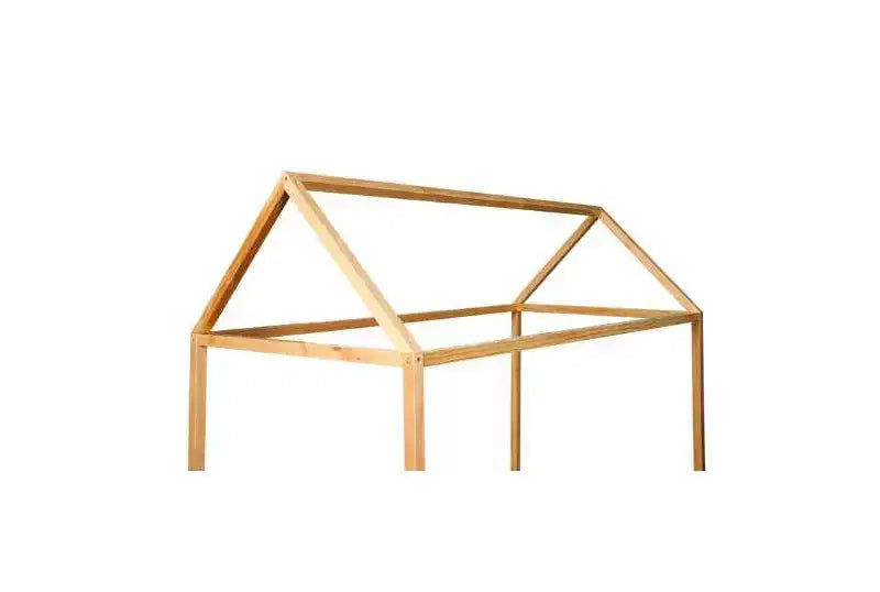 Lit cabane en bois naturel
