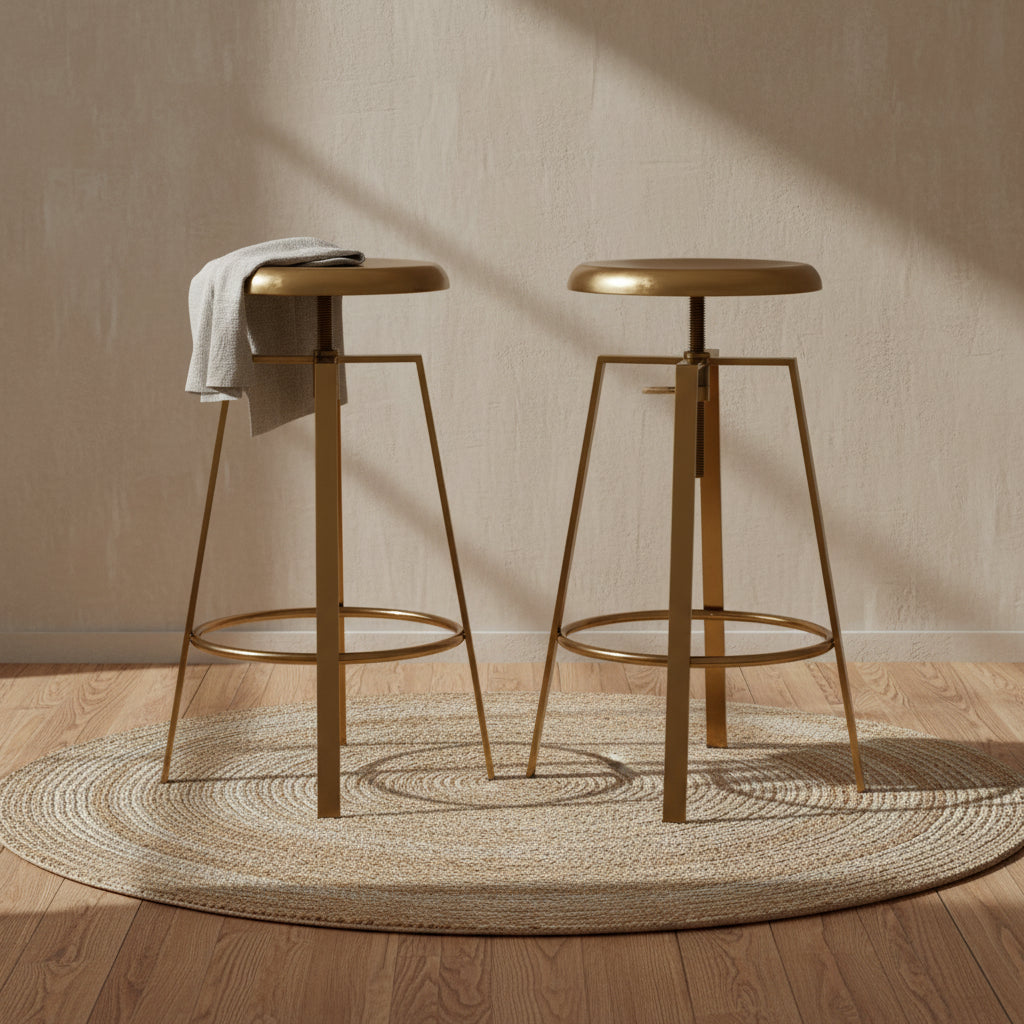 Emma and Oliver Industrial Style Barstool with Swivel Lift Adjustable Height Seat
